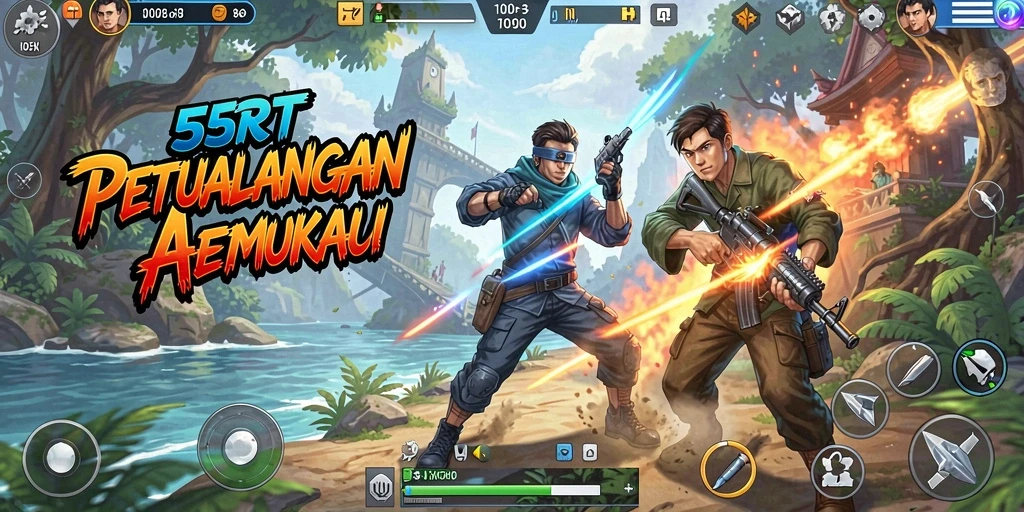 Tampilan gameplay mendebarkan di dalam 55RT, aksi tak terlupakan menanti Anda.