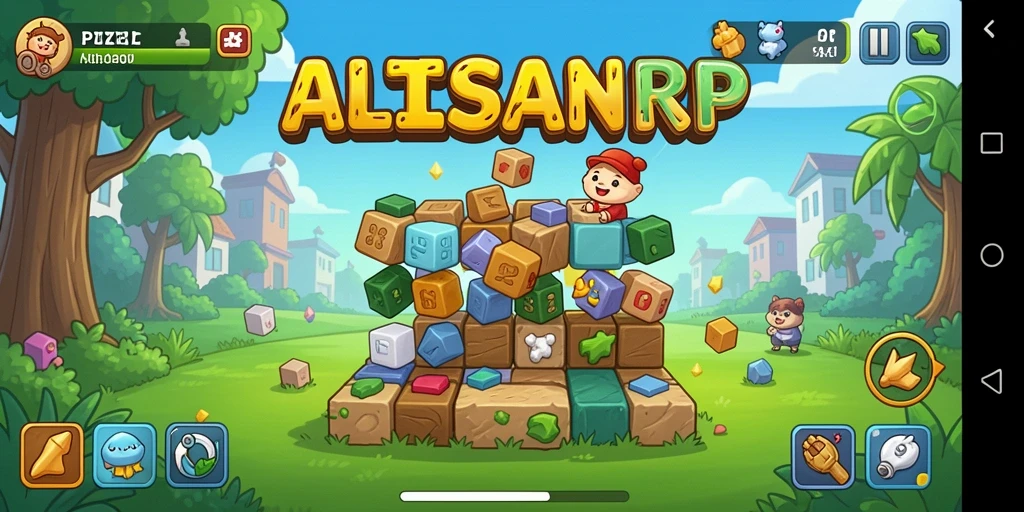 Tampilan gameplay seru dalam ALISANRP yang penuh teka-teki.