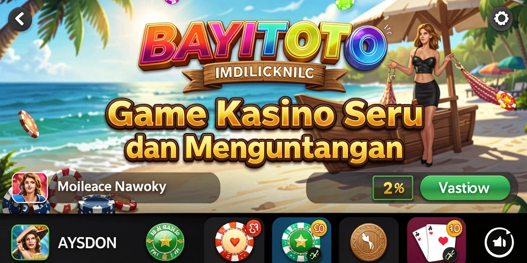Gameplay seru BAYITOTO menampilkan suasana kasino yang mendebarkan.