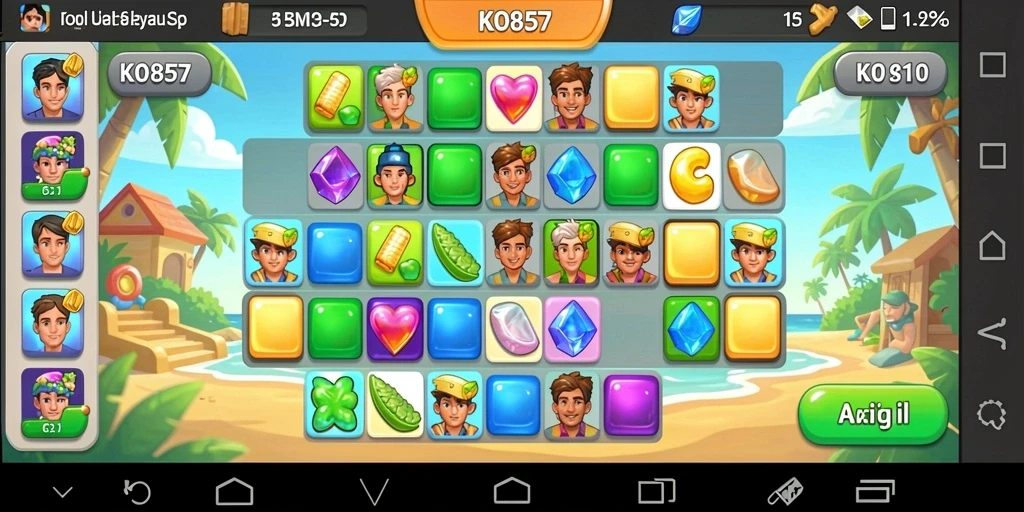 Tampilan gameplay seru dan penuh warna dari KO857.