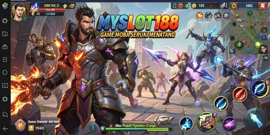 Tampilan menarik dari gameplay MOBA MYSLOT188 dengan aksi seru.