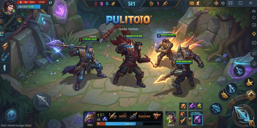 Tangkapan layar gameplay PULITOTO menampilkan aksi seru di arena MOBA.