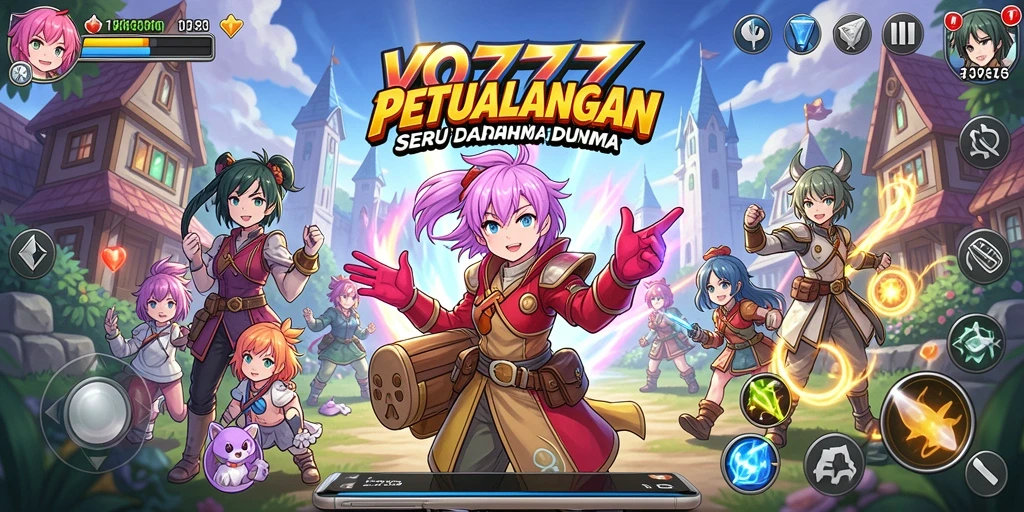Tampilan screenshot utama VO777 menampilkan aksi seru dalam gameplay Anime.
